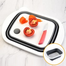 깔끔 다용도 접이식 멀티도마 세척 설거지 캠핑용 바구니 바스켓 대장, 화이트단일색상