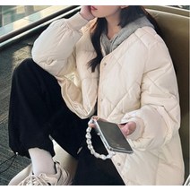 숏패딩 노카라 누빔 퀼팅 깔깔이 패딩 여성 연말 모임 송년회 룩 겨울 여행 해돋이 복장 여자 하프 점퍼 옷
