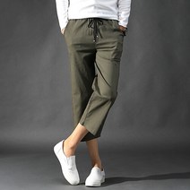 후앙스 린넨 스판베이직 8부 밴딩 팬츠 NJCP-8610