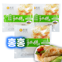 홍홍 중국식품 중국 소프트 쇼좌빙 수좌빙 충샹 중국 밀전병 중국전병 (초록), 3개, 450g