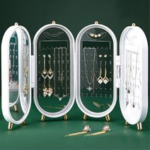 접이식 백화점 귀걸이진열대 주얼리 귀금속함 정리 거치대, 1개, 그린