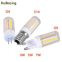 미니 E14 G4 G9 LED 램프 3W 5W 7W AC 220V 옥수수 전구 SMD2835 360 빔 각도 할로겐 샹들리에 조명 교체, 01 WHITE_01 3W_01 E14