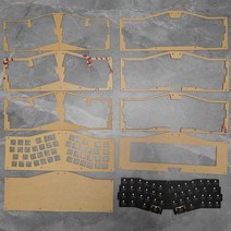 키보드하우징 커스텀 기계식 저소음 소리안나는 PC C타입 게임용 RS40 앨리스 게임용 키보드 DIY 키트 투명 스택 아크릴 케이스 프로그래밍 가능 RGB 핫 스왑 사용, 없음, 없음, 2.RS40 Alice DIY Kits - With R