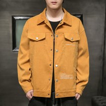 FANSYLI 봄 점퍼 남자 코듀로이 캐주얼 루즈핏 코트 12B10