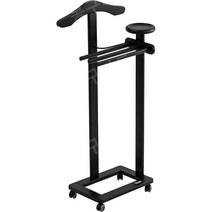 ARREDAMENTI ITALIA 원목 침실용 옷걸이(신발 의류 걸이) 침실용 발레단 ANTIMO 목재 - 색상: 체리 목재 AR-It il Cuore del Legno, 블랙