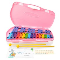 [엔젤악기] 초등유아음악 실로폰 그로켄스필 모음 연주 음악놀이 학습준비물, 실로폰 AG-N27 핑크