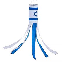 GHSHOP 교수형 항공 바람 양말 windsock 부활절 파티 용품 농장 외부 방향에 대한 바람 측정 양말 가방, 15cmx150cm, 폴리에스터, 푸른