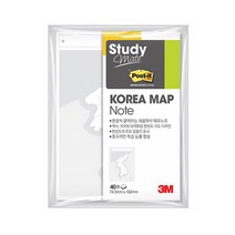 3M 포스트잇 스터디메이트 노트 한국 지도 SSN 657 STD MAP, 한국지도 SSN 657 STD MAP