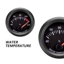 유면계 유량계 12V 자동차 게이지 2 인치 52mm 부스트 게이지 물 오일 온도 오일 압력 연료 볼트 공기 연, 01 Water Temp
