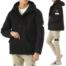 [스톤아일랜드] 22FW 와펜 패치 다비드 TC 다운 후드 패딩 자켓 771544549