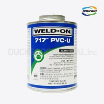 D_WELD ON 웰드온 717 PVC 접착제 투명 473ml 산업용, 단품