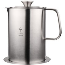 가정용 식용유 정제기 소형 오일 여과기 거름망 필터, 대형 1500ML