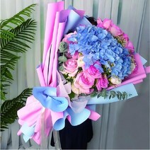 [이거찜] 꽃다발 꽃방수포장종이 종이접기 (20매)14color 리본 9color모모샵, 10 말린장미+뉴블루_02 아이보리