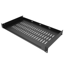 JINGCHENGMEI 1U 통기성 서버 랙 선반 25.4cm(10인치) 딥 범용 트레이 립 없음 48.3cm(19인치) 네트워크 캐비닛 또는 랙용 미국출발107614, 10 Inches Deep