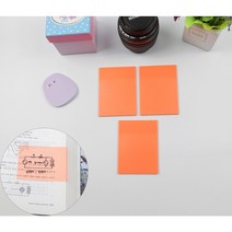 힘찬쇼핑_ 주황 반투명 메모 공부 학교 학원 도서관 독서실 필기 수업 접착메모지1P 투명메모지 공부메모지 수업메모 접착메모지 그림메모지 필기메모지, 1P