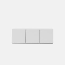 포더홈 플레인 E0등급 1단 1200 낮은 수납장 (3도어), 화이트