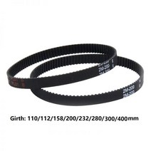 3d프린터 부품 메가 gt2 폐쇄 루프 타이밍 벨트 6mm 너비 고무 둘레 110 112 122 158 200 232 280 300 3d, GT2-112mm, 2개