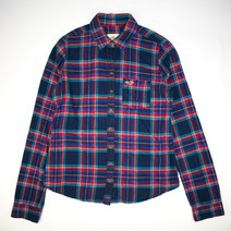 727.홀리스터 체크패턴 긴팔 남방셔츠/정품/여성 M