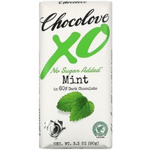 초코러브 민트 60퍼센트 다크 초콜릿 바 91g Chocolove XO Mint in Dark Chocolate