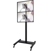 LMS-3200V 세로2단형 15~27인치 TV 스탠드 티비 받침대 워크스페이스 카트, LMS-3200V 세로2단형 기본형+선반