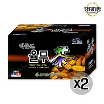 [모비딕컴퍼니] 도라지차 분말차 담터율무차 전통차 다과율무차 자판기율무차 가정용마차, 잇★ 청솔 아몬드율무차 20포X2 차 고형율무차, [좋아요]