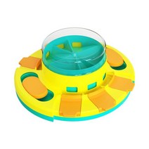 밥주는기계 사료공급기 강아지 고양이 급식기 급수기 배식기 Puzzle Push Feeder Dog Enrichment Toys Spinning Food Dispensing Slow, 옵션02 Blue