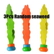 에어 미끄럼틀 3/4Pcs ABS 다이빙 완구 어린이 수영장 놀이 물 링 개인 게임 가족 여행 YJN, 02 3Pcs Seaweed