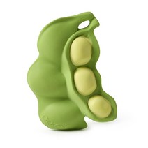 Oli & Carol Keiko 에다마메 츄어블 야채 모양 치발기 장난감 천연 Hevea 고무, Keiko the Edamame