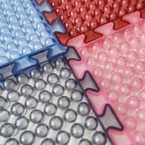물쑥쑥 지압기능 미끄럼방지매트 화장실 욕실 어린이집 수영장 조립식 방수매트 지압매트, 20p, 핑크