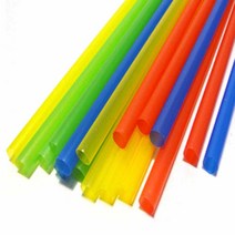 컬러 일자 주름 빨대 14종 카페 일회용 커피스틱, 주름주황