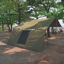 뮤토 스카우트 감성캠핑 렉타 면 밀리터리 타프 차박 미니 대형 풀세트, 스카우트 렉타 면 타프 중형 사이드월 포함