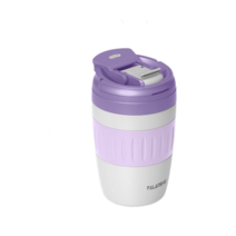 텀블러 커피 수행컵 304 스테인레스 보온 빨대컵 350ml, 자주색