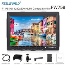 필월드 프리뷰모니터 Feelworld FW759 7 인치 IPS HD DSLR