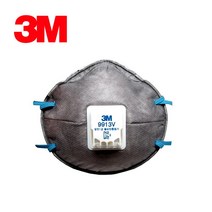 3M 9913V 1급방진마스크 냄새제거 악취제거 활성탄층 배기밸브 산업용 마스크 10매