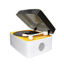 벽걸이CD플레이어 USB 블루투스 플레이어 휴대용CD플레이어 5V 2A 오디오 내장 스피커 휴대용 Dvd 배터리 전원 스테레오 리모컨과 호환 가능, [03] Yellow