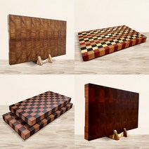 우드본색 엔드그레인도마 나무도마 원목 옥주부 항균 수제 블랙우드 캠핑도마 고급도마 월넛도마 이상민도마 체크도마, 5-1 월넛 엔드그레인/특대형