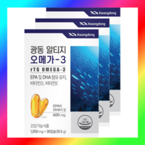 노르웨이산오메가 알티지 오메가3 비타민D 광동 rTG 오메가, 30캡슐 × 3개