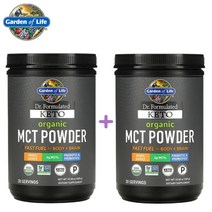 (1+1) 가든오브라이프 닥터 포뮬레이티드 케토 코코넛 MCT 오일 파우더 저탄고지 유산균 함유 300g 2팩