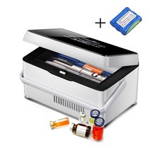 인슐린 플라스크 진공 냉장 보관 고 휴대용 소형 의학 10200ah 배터리 알약 상자 의학 usb 충전식 자동차 인큐베이터, 검은색