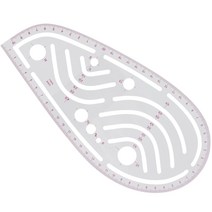 암홀자 6401 복숭아의류 패치워크 재단자 스티치 게이지 플라스틱자 곡선자 멀티자, 소매 구멍 통치자 6401, 1개