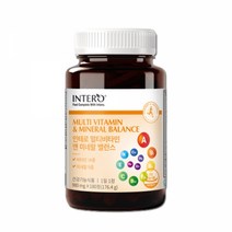 인테로 멀티비타민 앤 미네랄 밸런스 1병 (180정 x 1 445mg), 1개, 180정