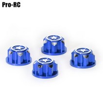 트랙사스엑스맥스 rc카 자동차 RC 트랙사스 1/5 X-Maxx 서미트 E-REVO 1/8 ARRMA 버기 오프로드 몬스터 트럭 용 4Pcs 17MM 알루미늄 육각 휠 너트 센터, [07] Navy 4Pcs