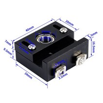 Kingroon z 축 나사 홀더 cr-10cr-10s ender 3ender 3pro 금속 z-로드 베어링 홀더 3d 프린터 용 8mm 리드 스크류 탑 마운트, 유형 c