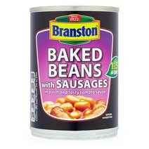 Branston 브랜스톤 베이크드 빈 소시지 통조림 캔 Baked Beans Sausages 405g 4캔, 1세트