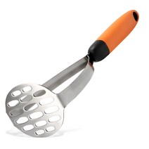 Potato Masher 스테인레스 스틸 미끄럼 방지 손잡이 야채 분쇄기 콩 비 푸드 으깬 감자 푸셔 Mashing Maker Ricer, Orange