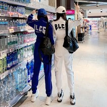 봄 가을 여성 맨투맨 세트 레터링 자수 여성 의류 여성 트레이닝복 세트 캐주얼 맨투맨 조거 팬츠 상하의 세트 투피스 m~4xl 20대 30대 40대