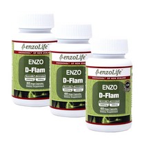 엔조라이프 디플람 엔조제놀 보스웰리아 60정 3팩 ENZOLIFE D-FLAM Bromelain Turmeric