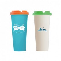 (100개 인쇄제작)대형 리유저블텀블러 굿즈 제작 650ml 행사기념품 리유저블컵 브랜드굿즈, 옐로우_그린100개, 분리형