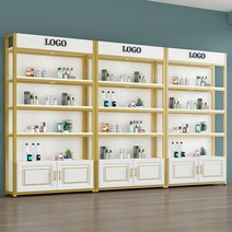 화장품 진열장 전시 진열 선반 제화 가방 매장 진열대, 상세이페이지 참고, 100x30x200/골드/화이트/유럽프놈펜도어
