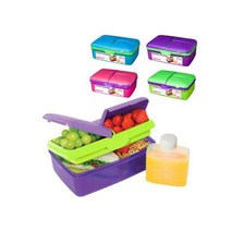 시스테마 트렌드 슬림라인 런치 박스, 1p, 핑크